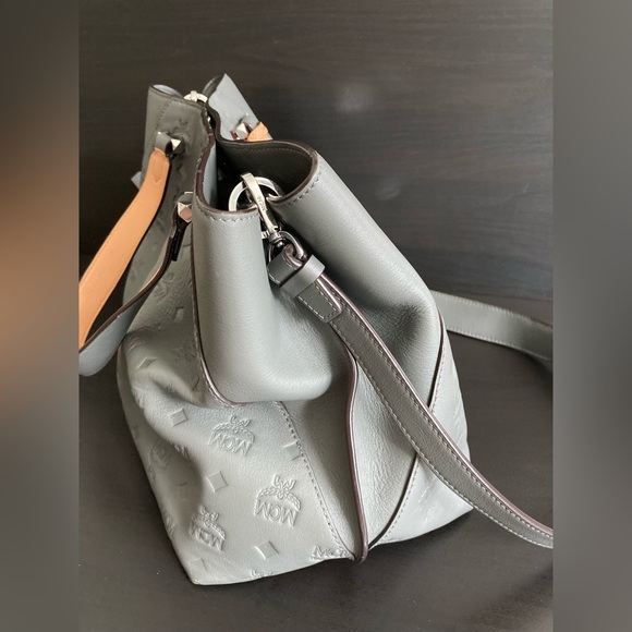 MCM Essential Embossed Leather Monogram Bag - Picture 5 of 11